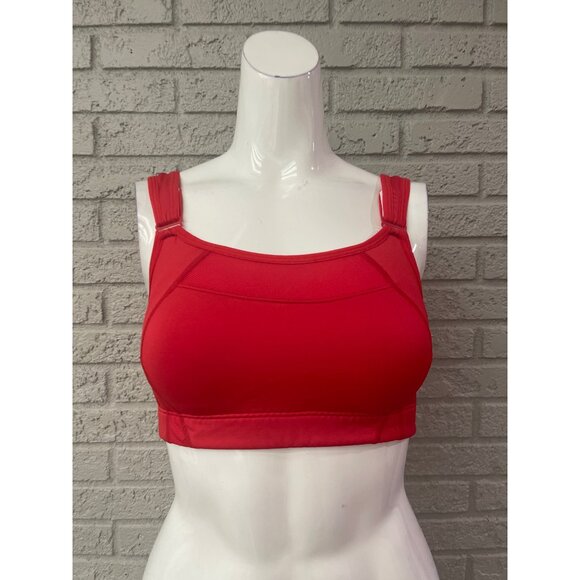New Balance Women Red Sports Bra Size 32D - Picture 1 of 11